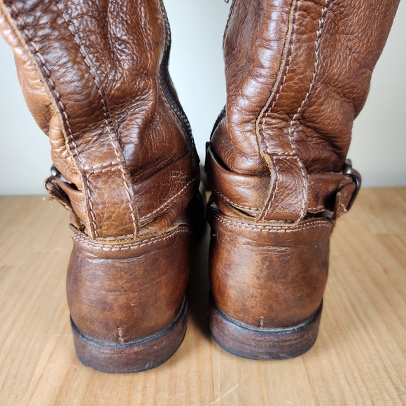 FRYE Women's Phillips Riding Boot Size 7.5 Leather Tall Western Pull On Campus - Picture 11 of 14